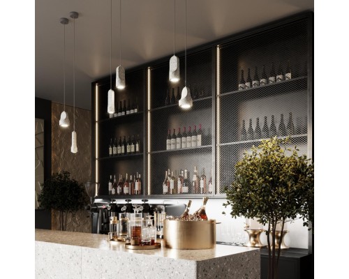 7010/1B L-VISION ODL25 Подвесной светильник серый/камень IP20 LED 1*5W 3000K 220V PIETRA