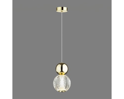 5008/7L L-VISION ODL23 419 золотой/прозрачный/металл/акрил Подвес LED 7W 4000K 350Лм CRYSTAL