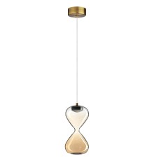 5093/4L PENDANT ODL25 415 античн.бронза/прозрачн./янтарный градиент/металл/стекло Подвес LED 4W 4000K 388Лм GLESSI