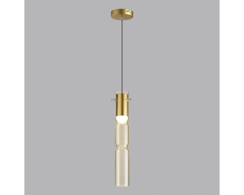 5059/5LA PENDANT ODL24 323 золотой/янтарный/металл/стекло Подвес LED 5W 3000K SCROW