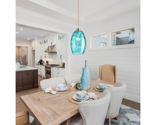 Подвес Lumion 4490/1 античная бронза, голубой E27 60W 220V SAPPHIRE