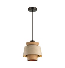 4992/1 PENDANT ODL23 287 св. коричневый/золотой/металл/кожа Подвес E27 60W KRESSA