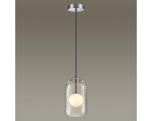 4953/1 PENDANT ODL22 237 хром/ белый/прозрачный/стекло Подвес G9 1*40W LOSTAR