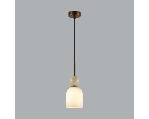 6625/1B MIDCENT ODL26 Подвесной светильник  бронзовый/белый/камень/металл IP20 E14 40W  220-240V LOLLA