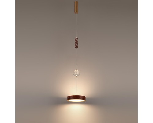 5450/32LB L-VISION ODL_EX26 015 коричневый/античная бронза/металл/керамика/хрусталь/акрил Подвес LED 32W 2000К/3000K/4000K RIVIERA