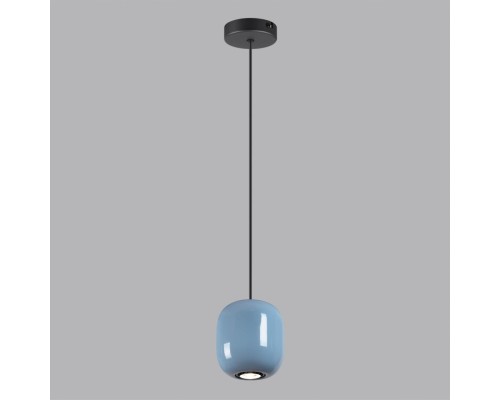 5053/1B PENDANT ODL24 311 черный/голубой/металл Подвес GU10 LED 4W OVALI