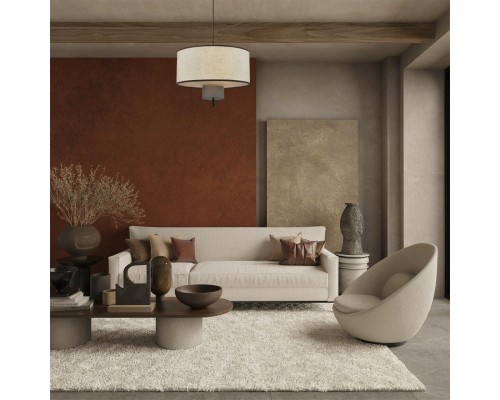 8282/4 MODERNI черный/бежевый/коричневый, металл/текстиль/стекло Светильник подвесной Е14 4*40W 220V SORENTO