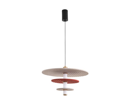 8296/11AL LEDIO черный/бежевый/бурый, металл/фетр/акрил Подвес LED 11W 3000K 220V FELTA