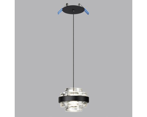 5031/6L L-VISION ODL24 391 чёрный/металл/акрил Подвес LED 6W 4000K 432лм KLOT