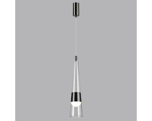 5044/12L L-VISION ODL24 301 глянц.темн.хром/прозрачный/металл/стекло Подвес LED 12W 3000K 1334Лм LUMP