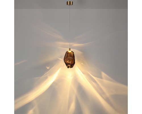 7112/4LA L-VISION ODL25 Подвесной светильник  бронзовый/коньячн. стекло/металл IP20 LED 4W 300Лм 3000K 200° 220V GEMME