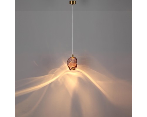 7113/4LB L-VISION ODL25 Подвесной светильник бронзовый/винное стекло/металл IP20 LED 4W 300Лм 3000K 200° 220V GEMME