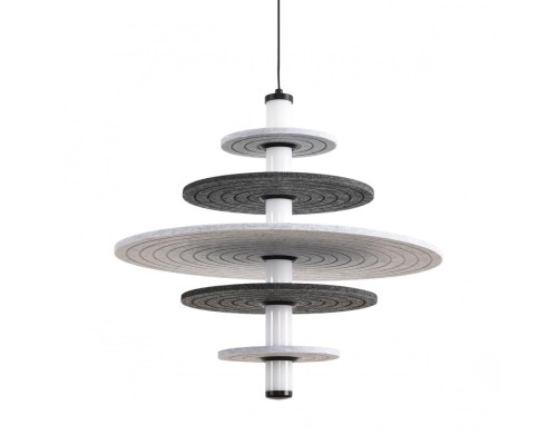 8295/14AL LEDIO черный/светло-серый/темно-серый, металл/фетр/акрил Подвес LED 14W 3000K 220V FELTA