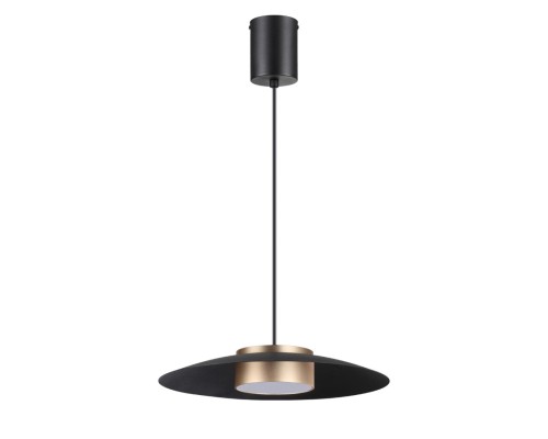 358591 OVER NT21 145 черный/золото Светильник накладной светодиодный, провод 2м IP20 LED 4000K 18W 220-240V PILZ