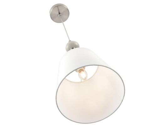 8283/1A CLASSI никель/белый, металл/керамика/текстиль Подвес Е14 1*40W 220V KENTUKI
