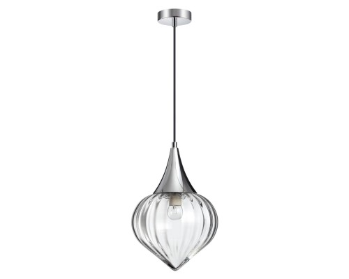 4949/1 PENDANT ODL22 241 хром/прозрачный/стекло Подвес E27 1*60W KESTA