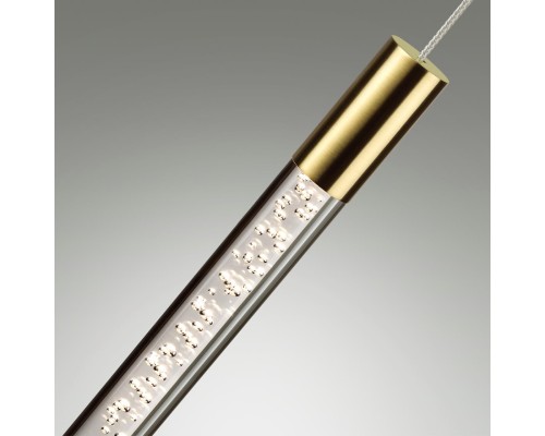 4369/5L HIGHTECH ODL23 107 полированное золото/акрил с пузырьками Подвесной св-к IP20 LED 5W 200Лм 3000K SPARKY