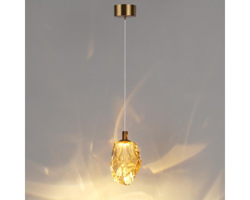 7111/4LC L-VISION ODL25 Подвесной светильник  бронзовый/янтарное стекло/металл IP20 LED 4W 300Лм 3000K 200° 220V GEMME