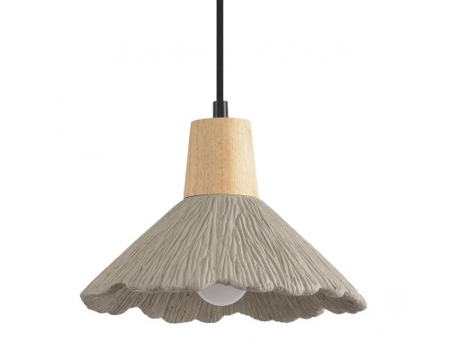 8351/1A SUSPENTIONI черный/серый/бежевый, металл/дерево/цемент Подвес E27 60W 220V EOLIANA