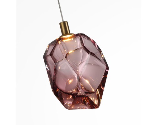 7113/4LB L-VISION ODL25 Подвесной светильник бронзовый/винное стекло/металл IP20 LED 4W 300Лм 3000K 200° 220V GEMME