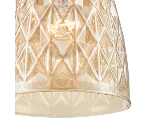 8056/1A SUSPENTIONI LN25 311 черный/амбер металл/стекло Подвесной светильник E27 1*60W 220V ELENIKA