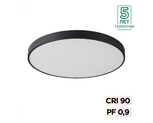 7758/92L MITRA LED SN Светильник металл/акрил/черный LED 80Вт+12Вт(подсветка) 4000K D800 IP20 QUASAR