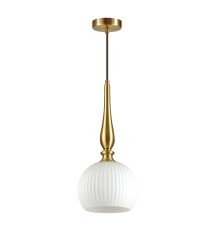 Подвес Odeon Light 4767/1 белый/бронзовый E27 60W RUNGA