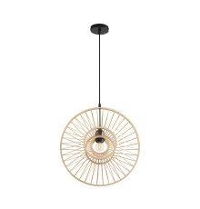 8383/1 ECO LN26 324 черный/бежевый, металл/бамбук Подвес E27 40W 220V CHAKRA