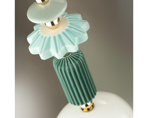 4861/1C CLASSIC ODL_EX21 39 золото/разноцветн./керамика/стекло Подвес E14 1*40W CANDY