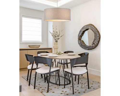 8251/3 MODERNI LN25 000  никель/серый, металл/текстиль Подвес Е27 3*60W 220V NIKKI