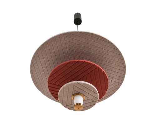 8296/14AL LEDIO черный/бежевый/бурый, металл/фетр/акрил Подвес LED 14W 3000K 220V FELTA