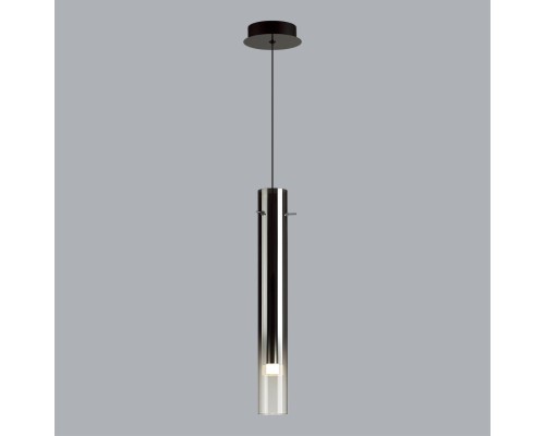 5061/5L PENDANT ODL24 317 черный/темн.хром/металл/стекло Подвес LED 4W 3000K SHINY