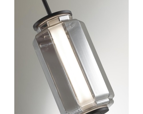 5408/11L HIGHTECH ODL_EX24 35 черный/дымчатый/металл/стекло/акрил Подвесной светильник LED 11W 3000K 720Лм JAM