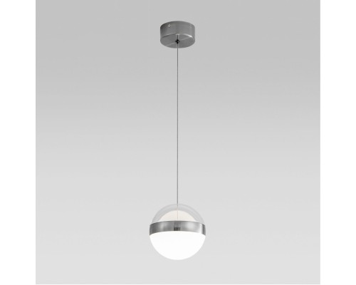 5037/12L L-VISION ODL24 389 никель/прозрачн/молочный/металл/акрил Подвес LED 12W 4000K 600лм RONI