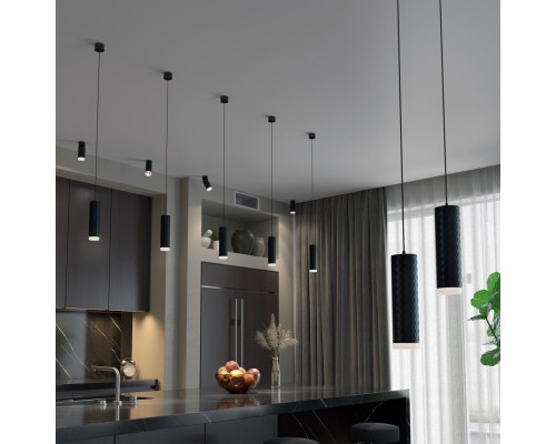 370853 OVER NT22 черный Накладной светильник, провод 2м IP20 GU10 9W 220V BRILL