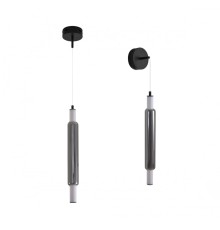 6556/15WCL LEDIO LN26 черный/дымчатый, металл/акрил/стекло Бра/подвес LED 15W 4000К 220V TRENDY
