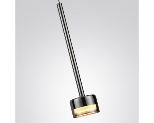 7150/10L HIGHTECH ODL26 347 светильник черный/ дымчатое стекло/металл IP20 LED 10W 3000K 220V LASLO