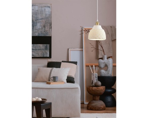 8350/1B SUSPENTIONI белый, металл/керамика Подвес E27 60W 220V CANESTRA