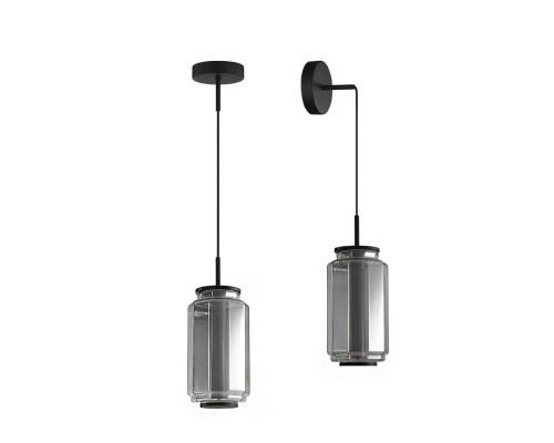 5408/11L HIGHTECH ODL_EX24 35 черный/дымчатый/металл/стекло/акрил Подвесной светильник LED 11W 3000K 720Лм JAM