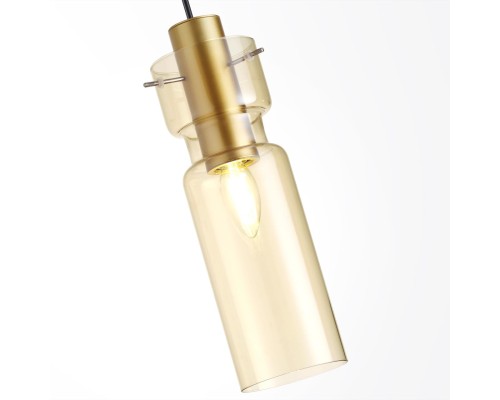 5057/1A PENDANT ODL24 323 золотой/янтарный/металл/стекло Подвес E27 1*40W SCROW