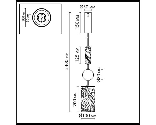 5450/18LA L-VISION ODL_EX26 зеленый/никель/металл/керамика/хрусталь/акрил Подвес LED 18W 2000К/3000K/4000K RIVIERA