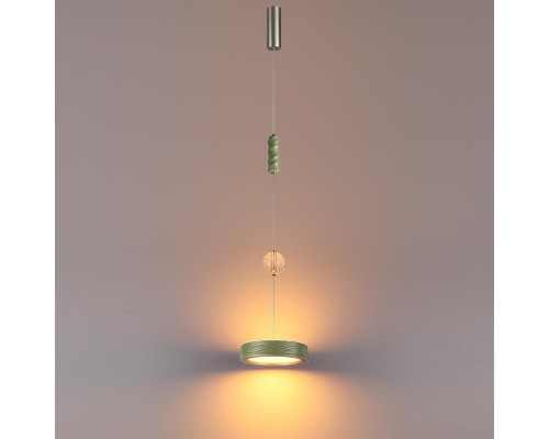 5451/32LA L-VISION ODL_EX26 зеленый/никель/металл/керамика/хрусталь/акрил Подвес LED 32W  2000К/3000K/4000K RIVIERA