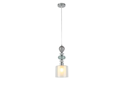 8292/1A MODERNI LN26 367 хром/белый/прозрачный, металл/стекло/хрусталь Подвес E27 1*60W 220V GANNA