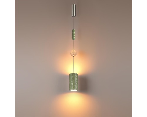 5451/18LA L-VISION ODL_EX26 017 зеленый/никель/металл/керамика/хрусталь/акрил Подвес LED 18W 2000К/3000K/4000K RIVIERA