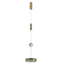 5450/32LA L-VISION ODL_EX26 015 зеленый/античная бронза/металл/керамика/хрусталь/акрил Подвес LED 32W 2000К/3000K/4000K RIVIERA