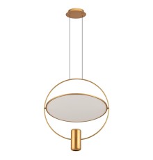 7028/2L HIGHTECH ODL25 285 золото/белый матовый/ металл/акрил Подвесной светильник золот. поворотный 150° IP20 LED GU10 2*7W ORBITE