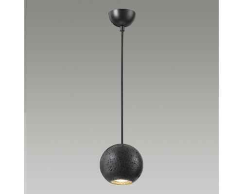 6626/1L HIGHTECH ODL24 131 черный/металл/травертин Подвесной светильник IP20 LED GU10 7W (не в комплекте) 220V TRAVERTINO