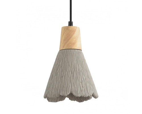 8351/1B SUSPENTIONI черный/серый/бежевый, металл/дерево/цемент Подвес E27 60W 220V EOLIANA