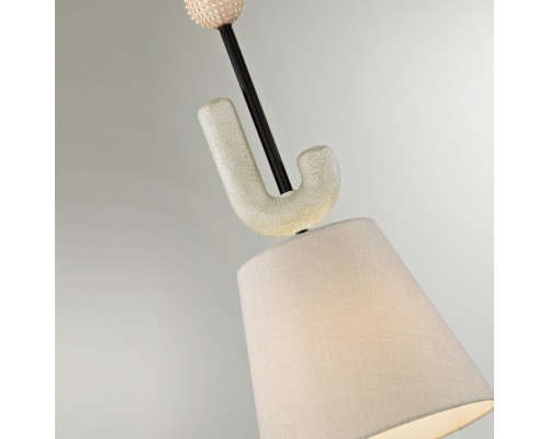 5410/1 MODERN ODL_EX24 71 черный матов./бежевый/металл/полирезин/ткань Подвес E14 1*40W BAGEL