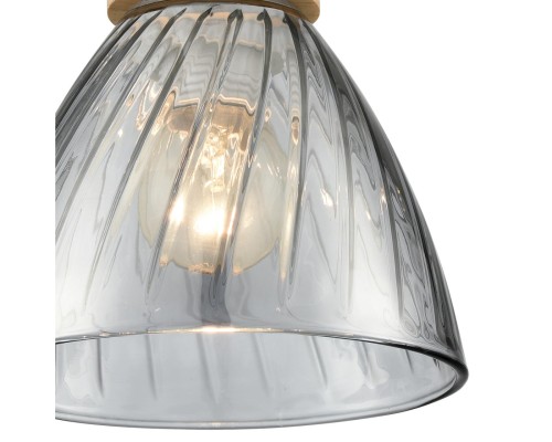 8050/1A SUSPENTIONI LN25 309 дерево/смоки металл/стекло Подвесной светильник E27 1*60W 220V MIRABELA